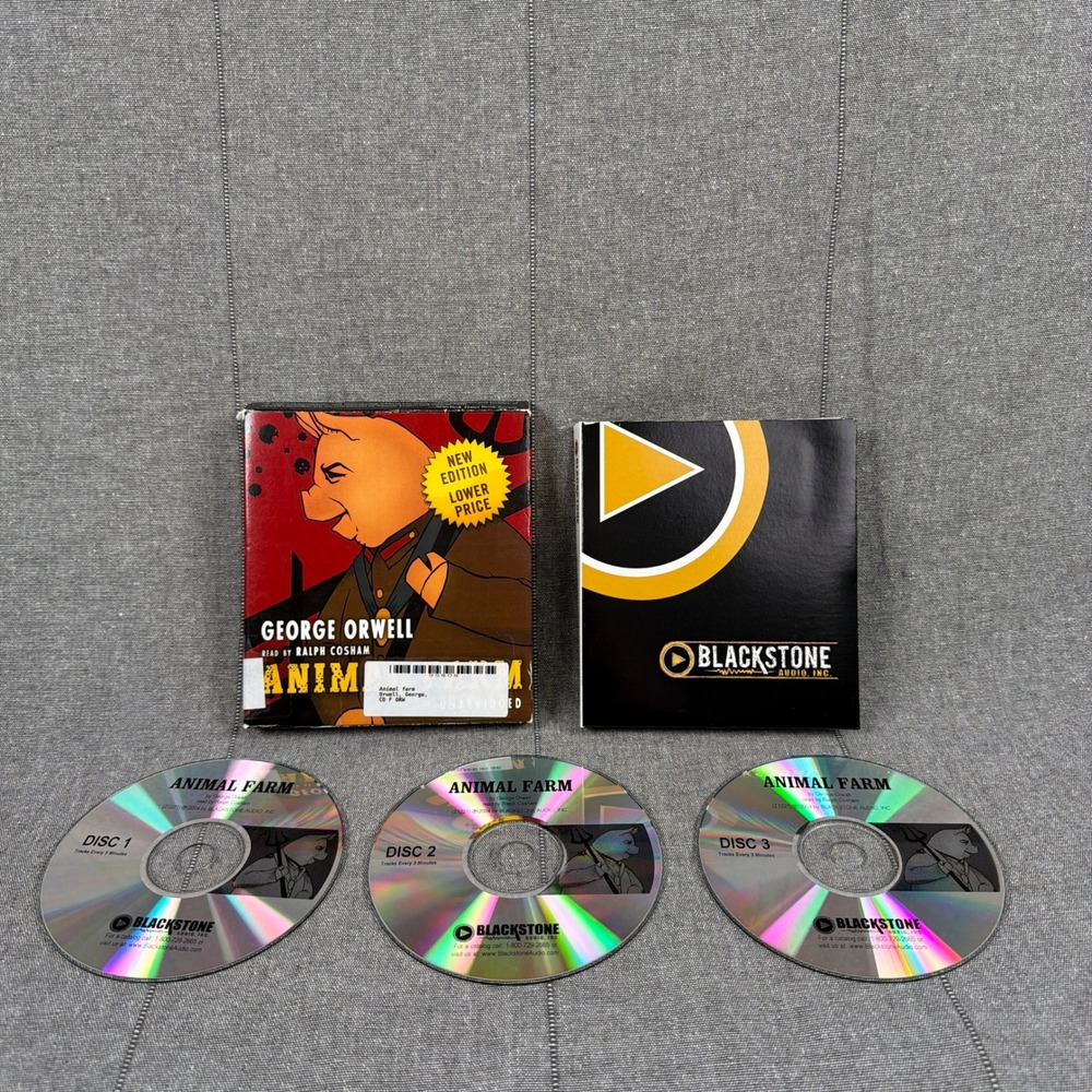 George Orwell Animal Farm Audiobook 3 CD Set Unabridged Read by Ralph Cosham